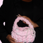 The Bubble Bag - Pretty Pink Velvet (Handmade)