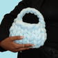 The Bubble Bag - Baby Blue Velvet (Handmade)