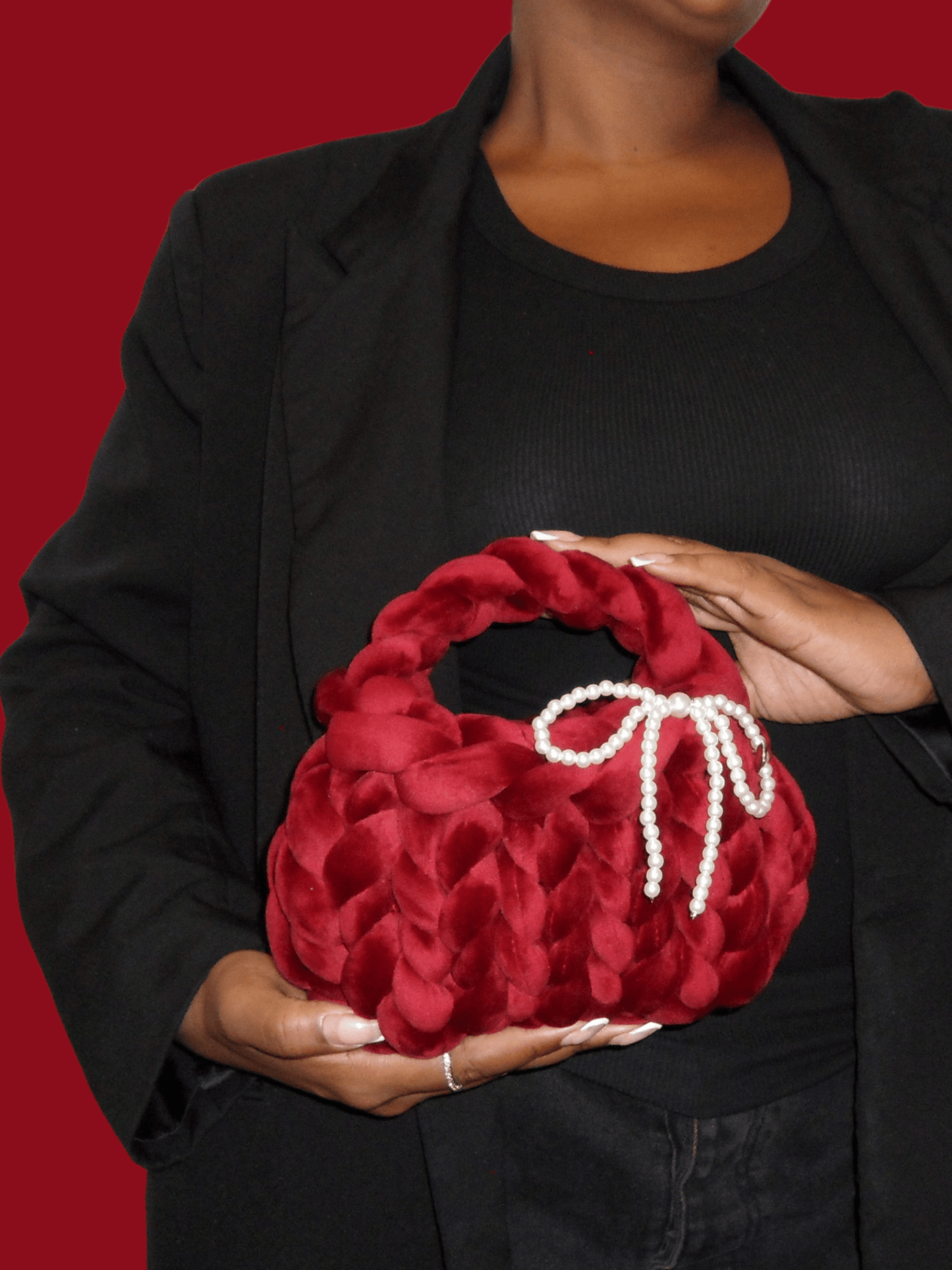 The Bubble Bag - Red Velvet (Handmade)