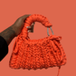 1/1 - Hand Woven Crochet Bag - Bright Orange