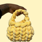The Bubble Bag - Mellow Yellow Velvet (Handmade)