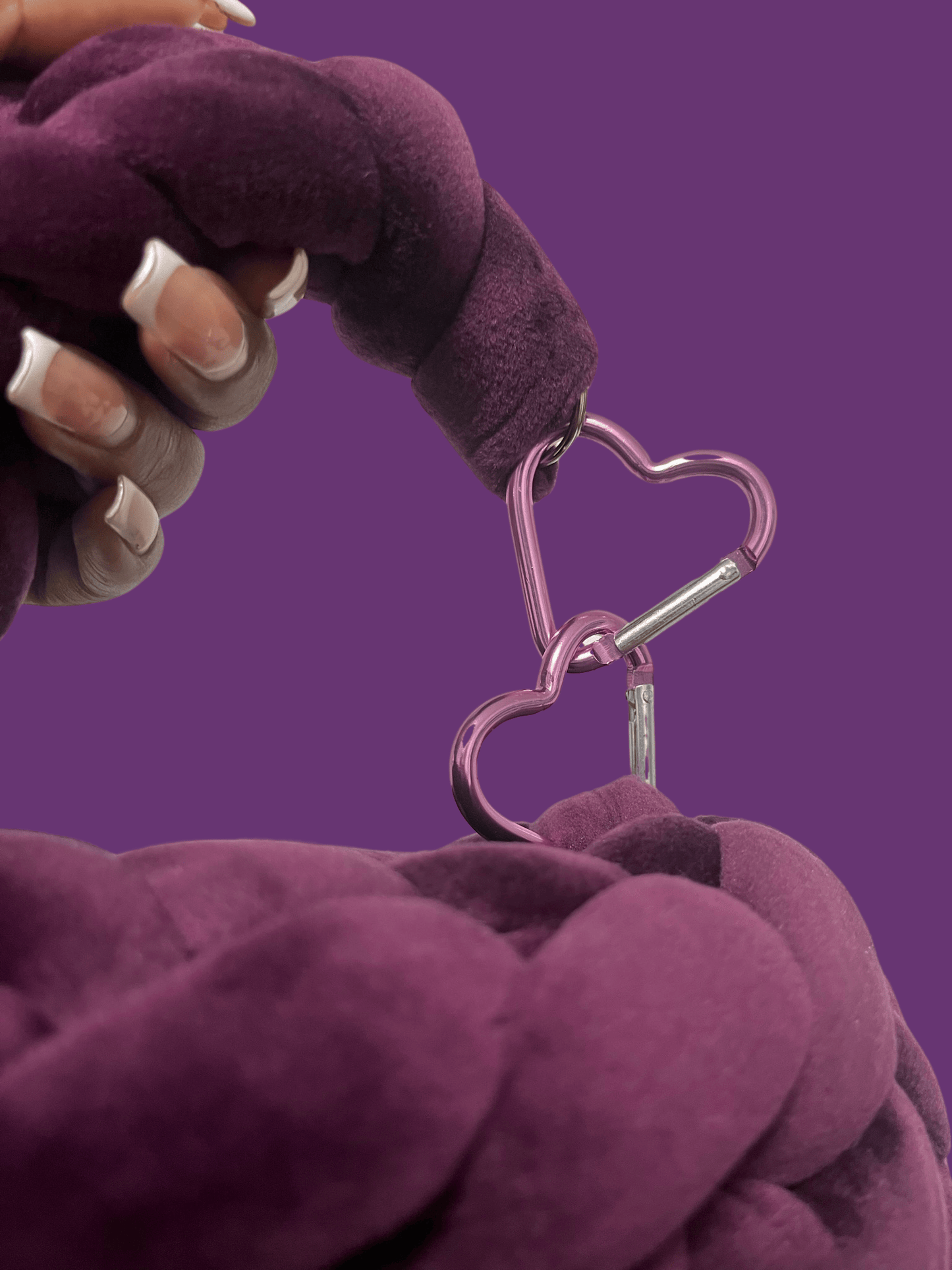 The Bubble Bag - Grape Velvet (Handmade)