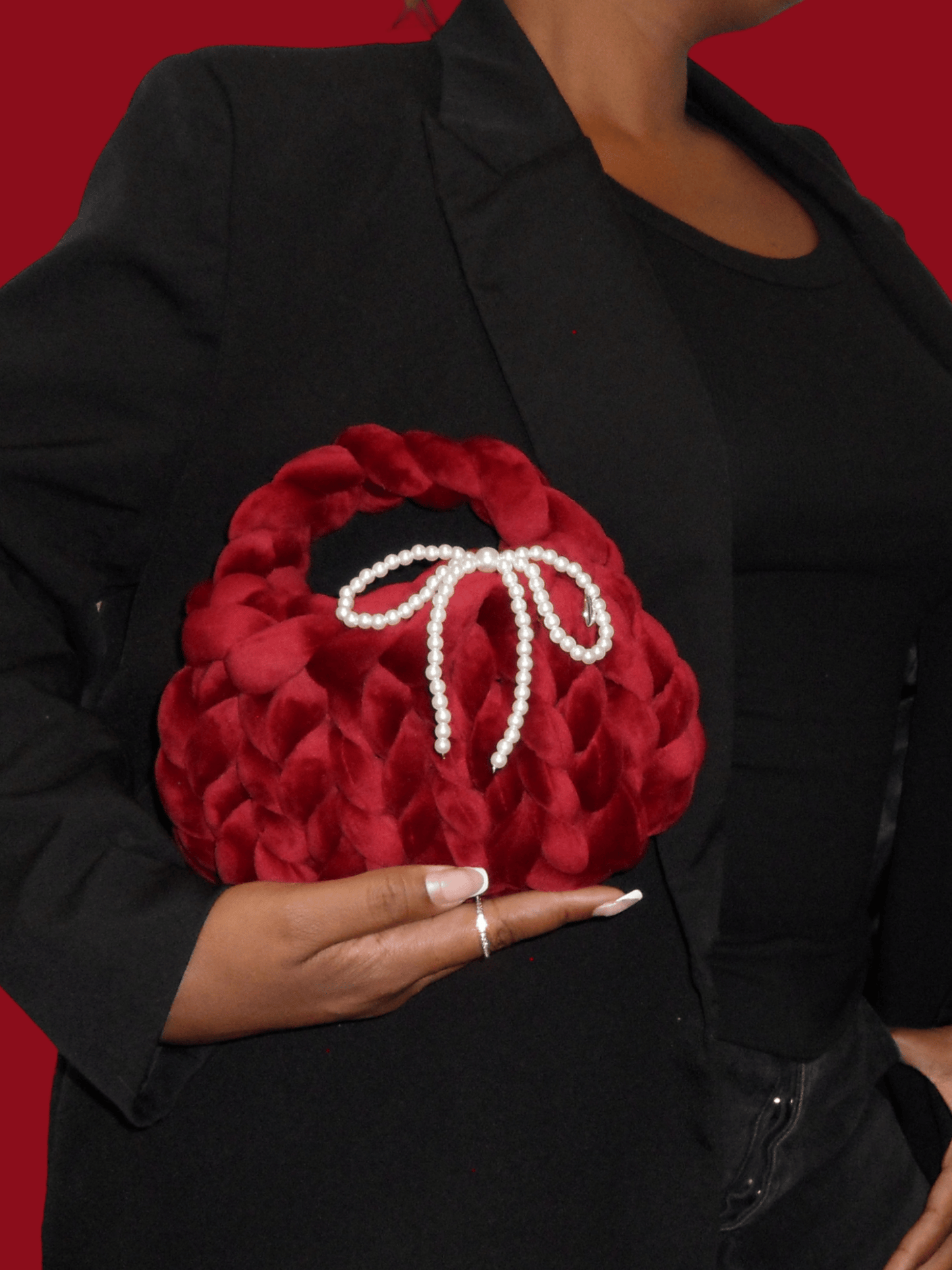 The Bubble Bag - Red Velvet (Handmade)
