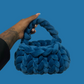 The Bubble Bag - Deep Blue Velvet (Handmade)